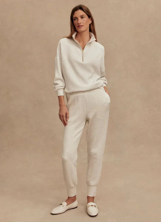 Selene Half Zip/Slim Cuff Pant - Ivory