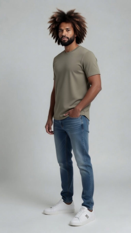 Loft Short Slv Tee - Stone