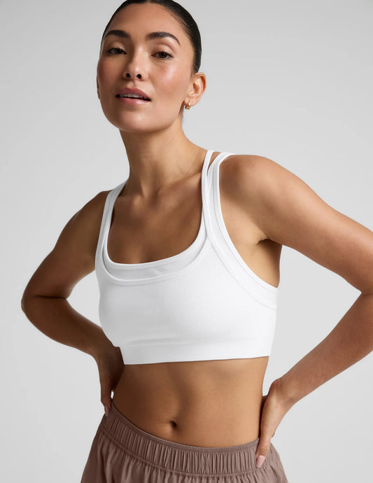 Seamless Moves Layers Bra - White