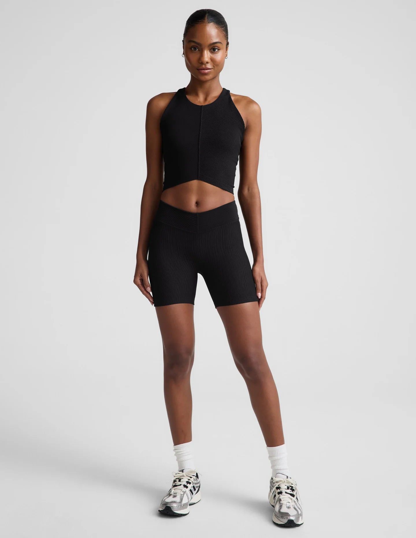 Impulse Ribbed Biker Short - Black