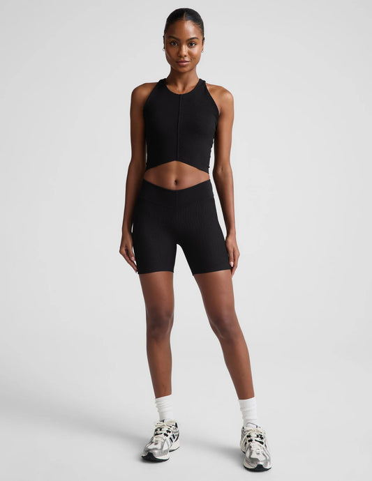 Impulse Ribbed Biker Short - Black