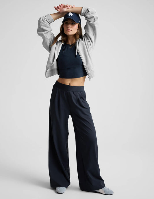 Elasticated Wide Leg Pant - Nocturnal Navy