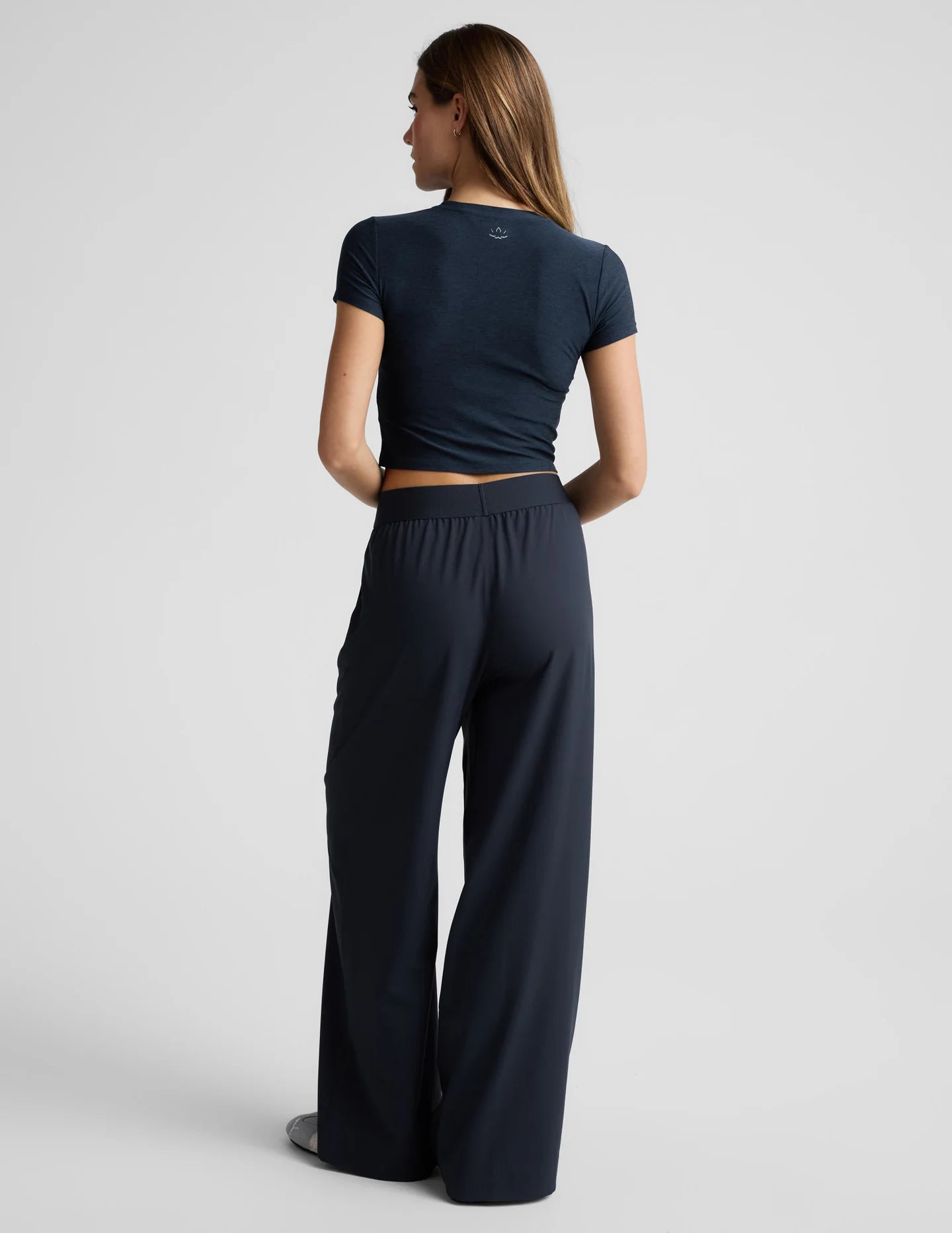 Elasticated Wide Leg Pant - Nocturnal Navy