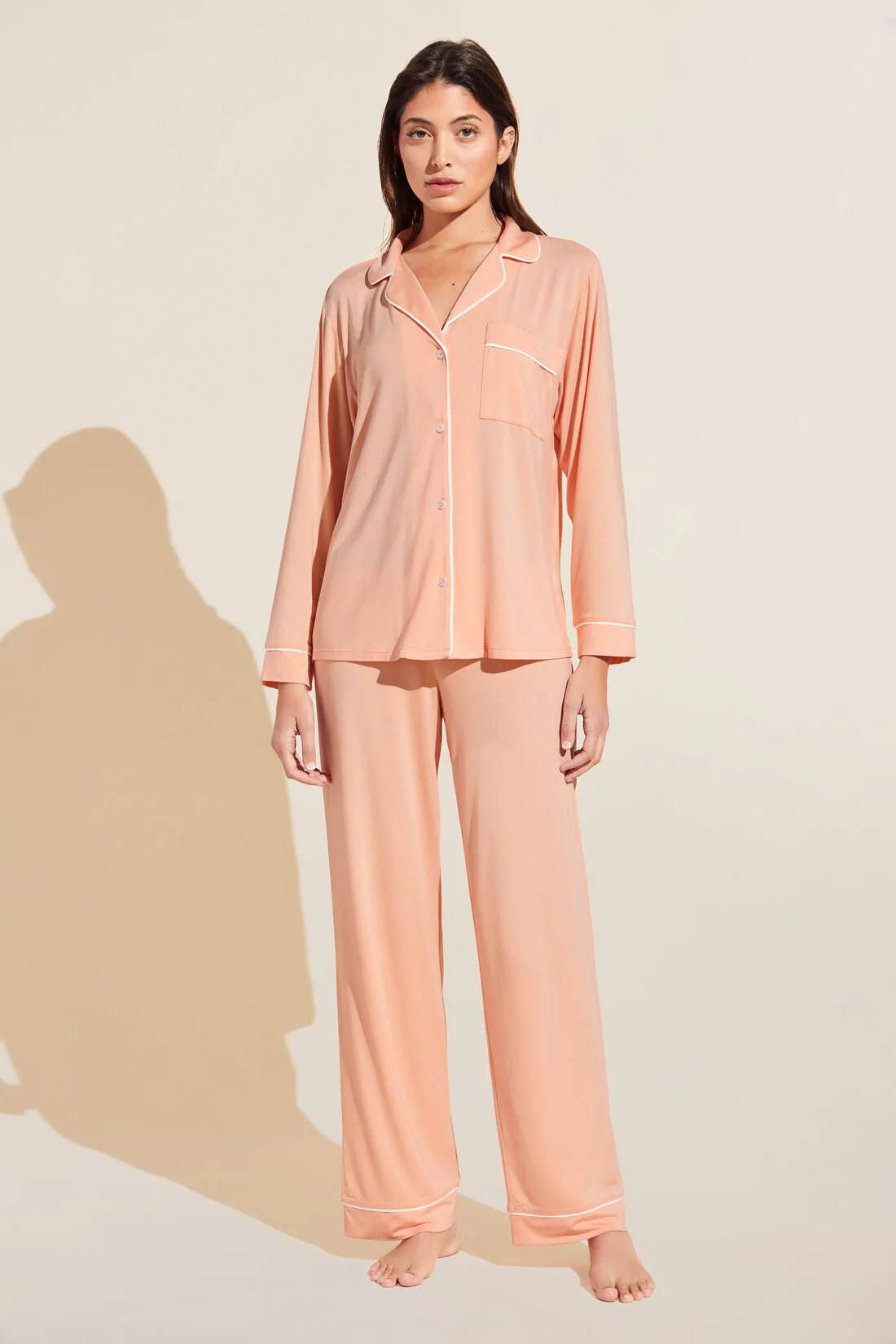 Gisele Long PJ Set - Peach Parfait