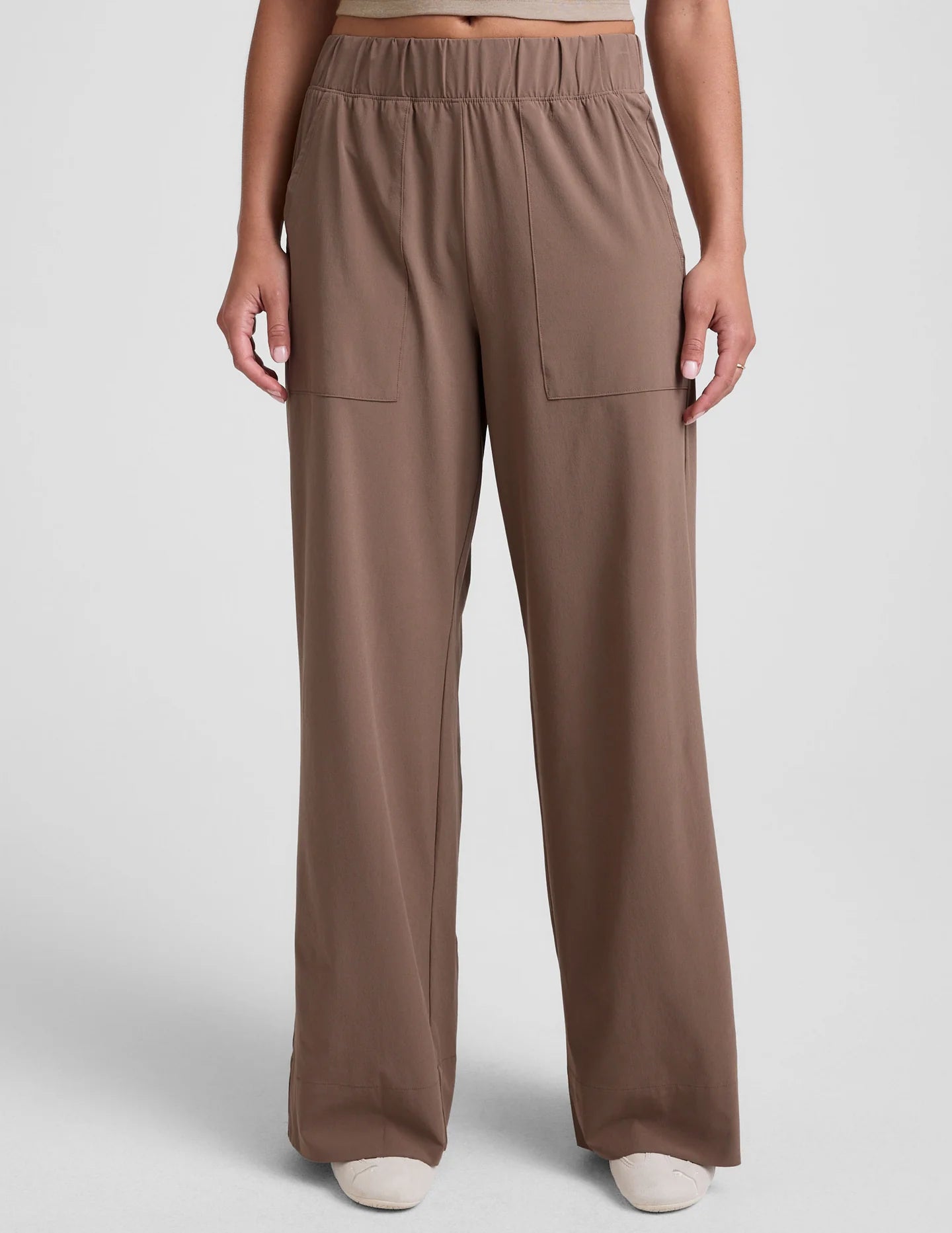 Midtown Cropped Jacket/Easy Wide Leg Pant - Khaki