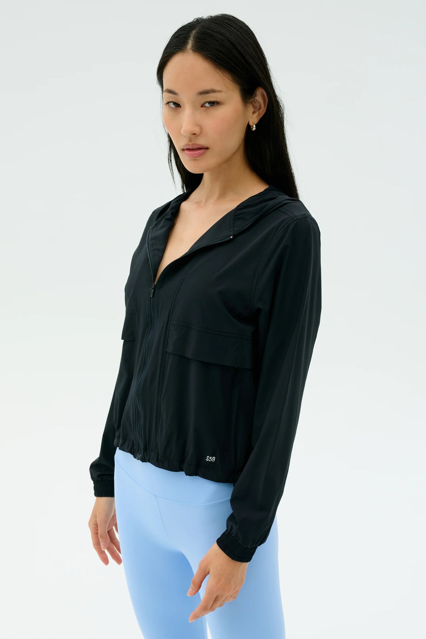 Megan Nylon Jacket/Jogger - Black