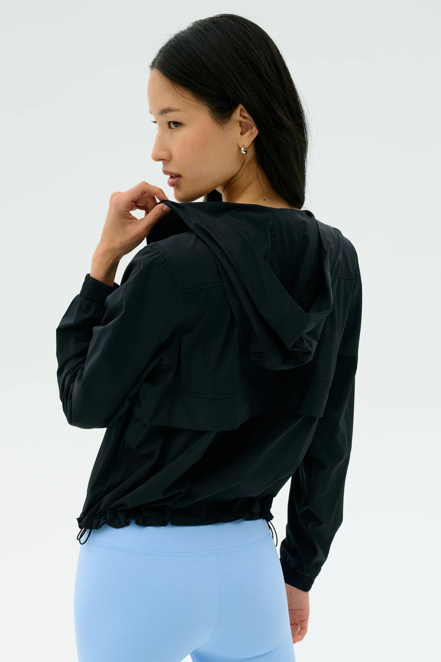 Megan Nylon Jacket/Jogger - Black