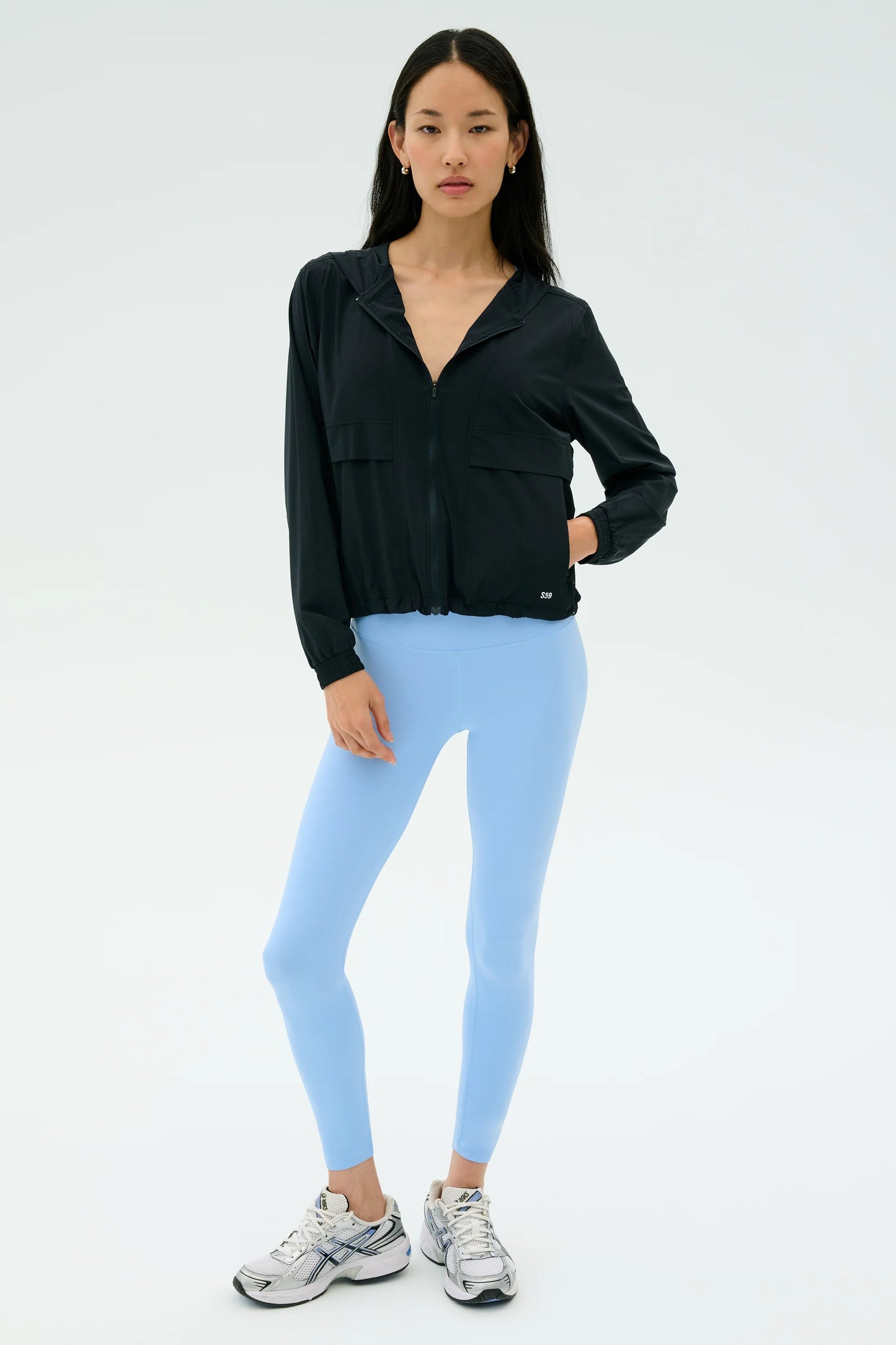 Megan Nylon Jacket/Jogger - Black