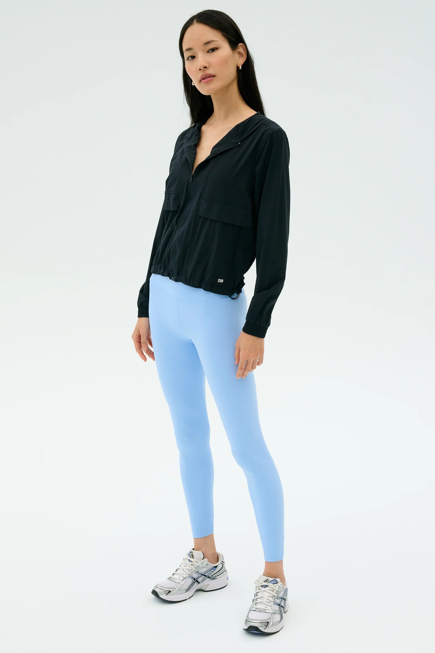 Megan Nylon Jacket/Jogger - Black