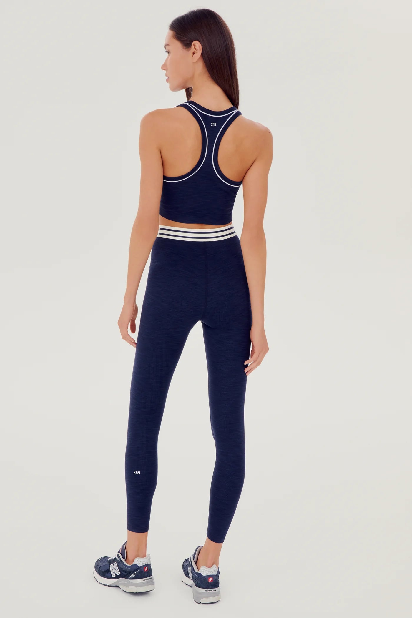 Bailey HW Rib Legging - Indigo