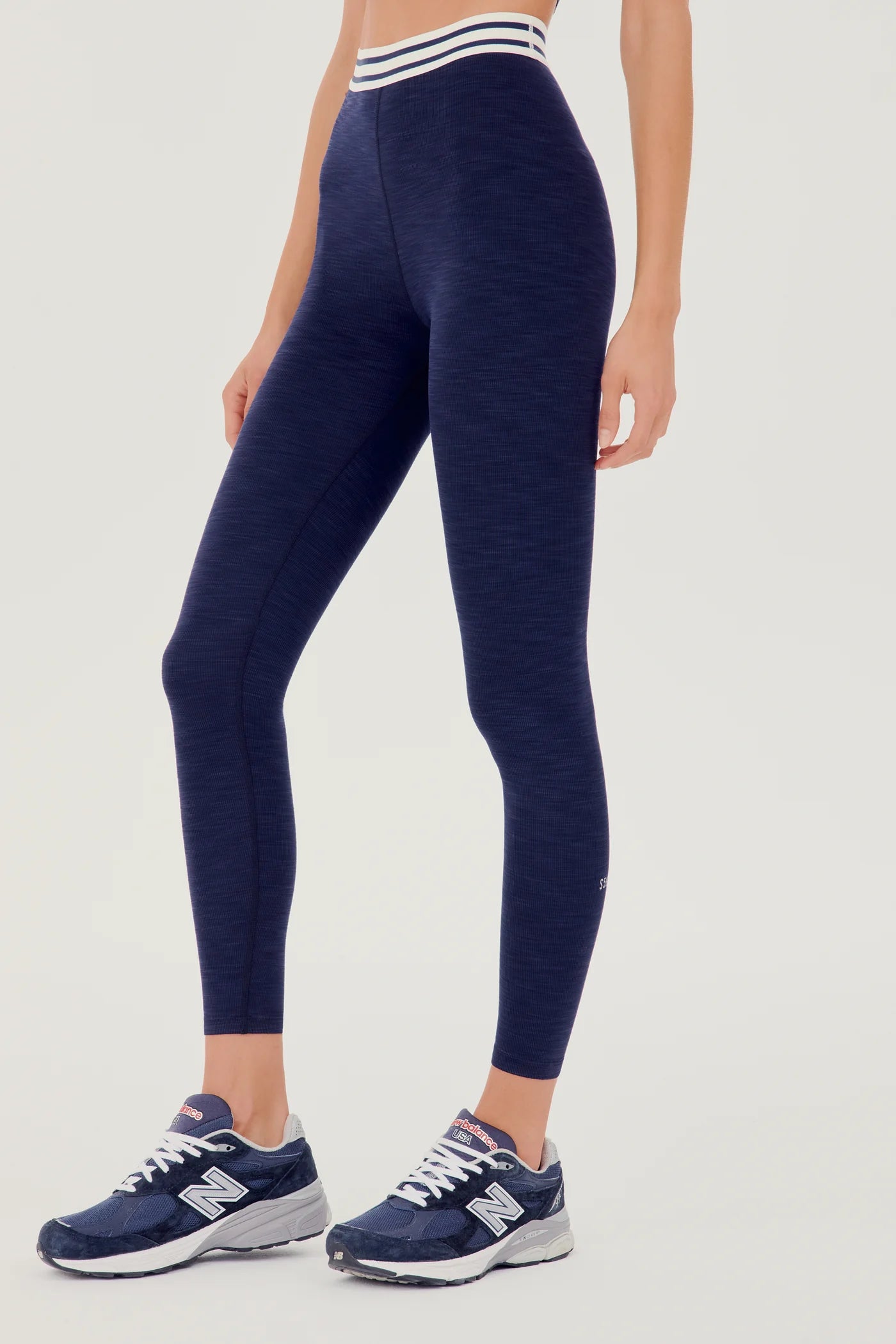 Bailey HW Rib Legging - Indigo