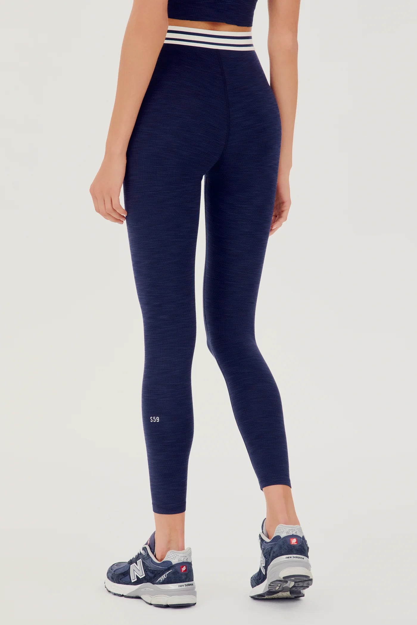 Bailey HW Rib Legging - Indigo