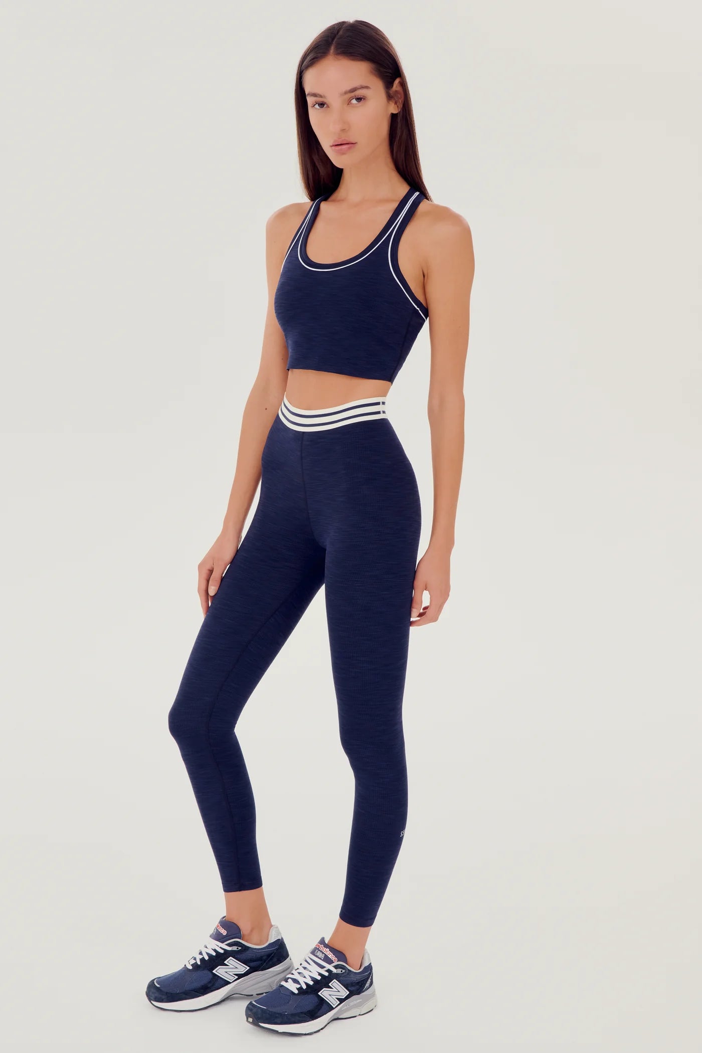 Bailey HW Rib Legging - Indigo