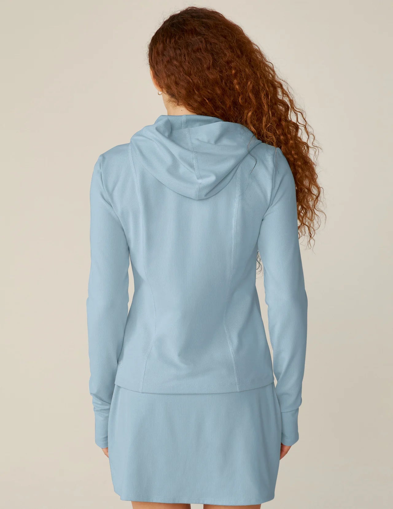 Rib Hoodie - Sky Blue