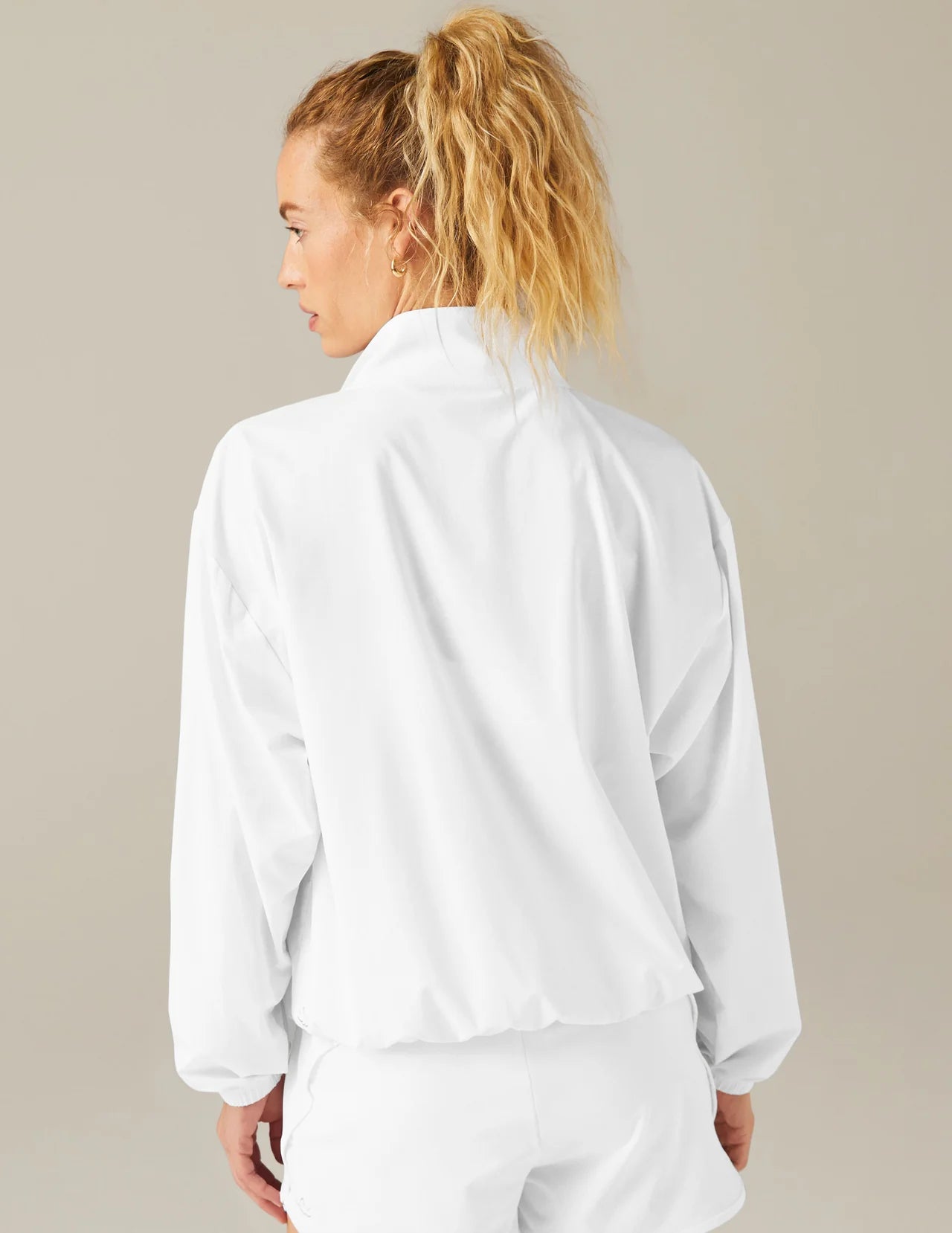 In Stride Half Zip Pullover - White