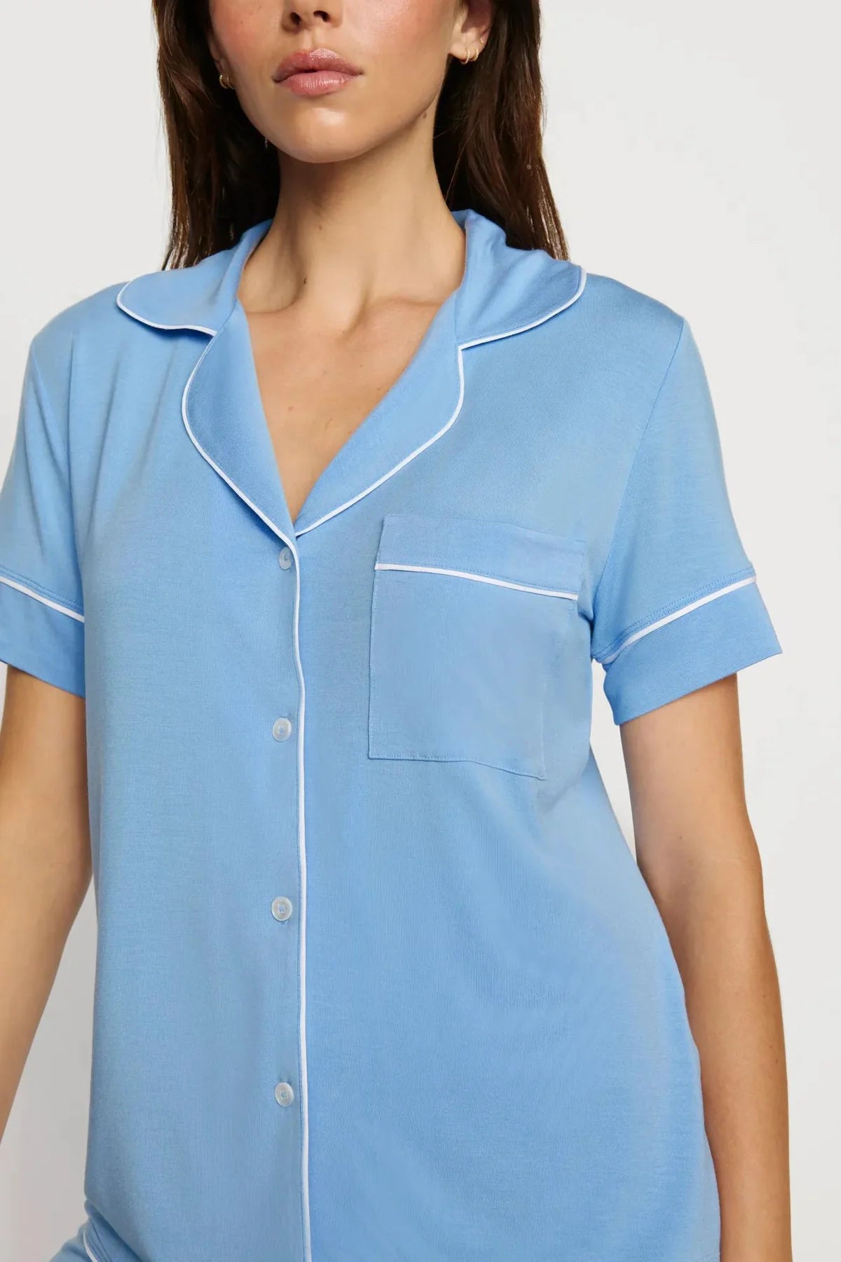 Gisele Short PJ Set - Summer Blue