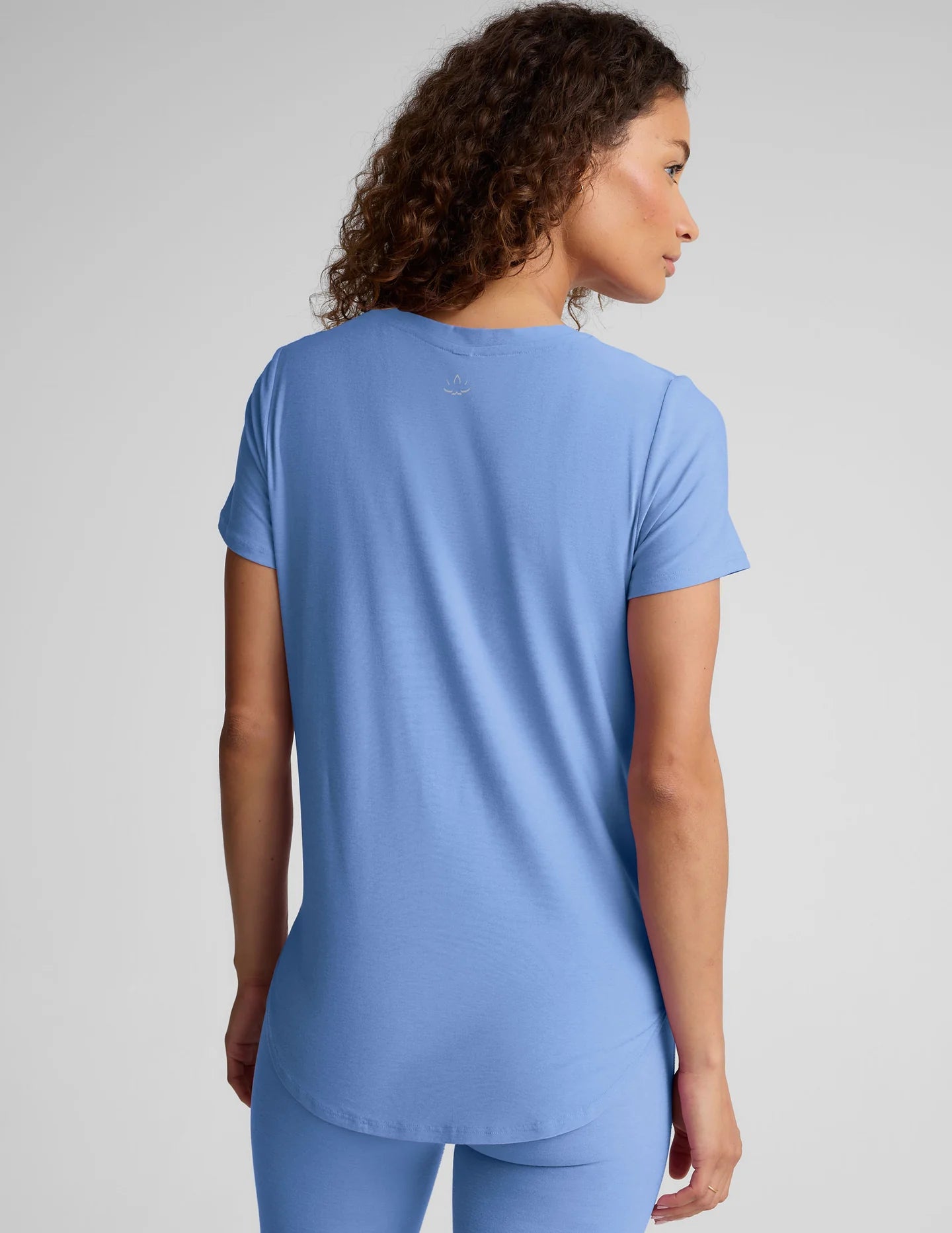 On the Low Tee - Flower Blue