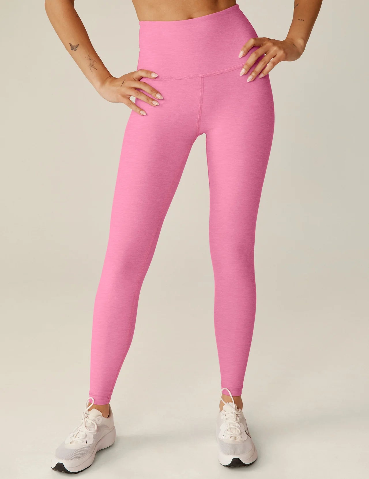 HW Midi Legging - Pink Bloom