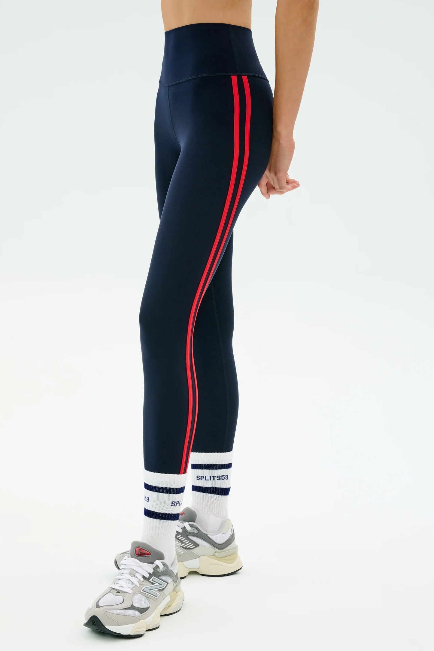 Ella HW Airweight Legging - Indigo/Pirared