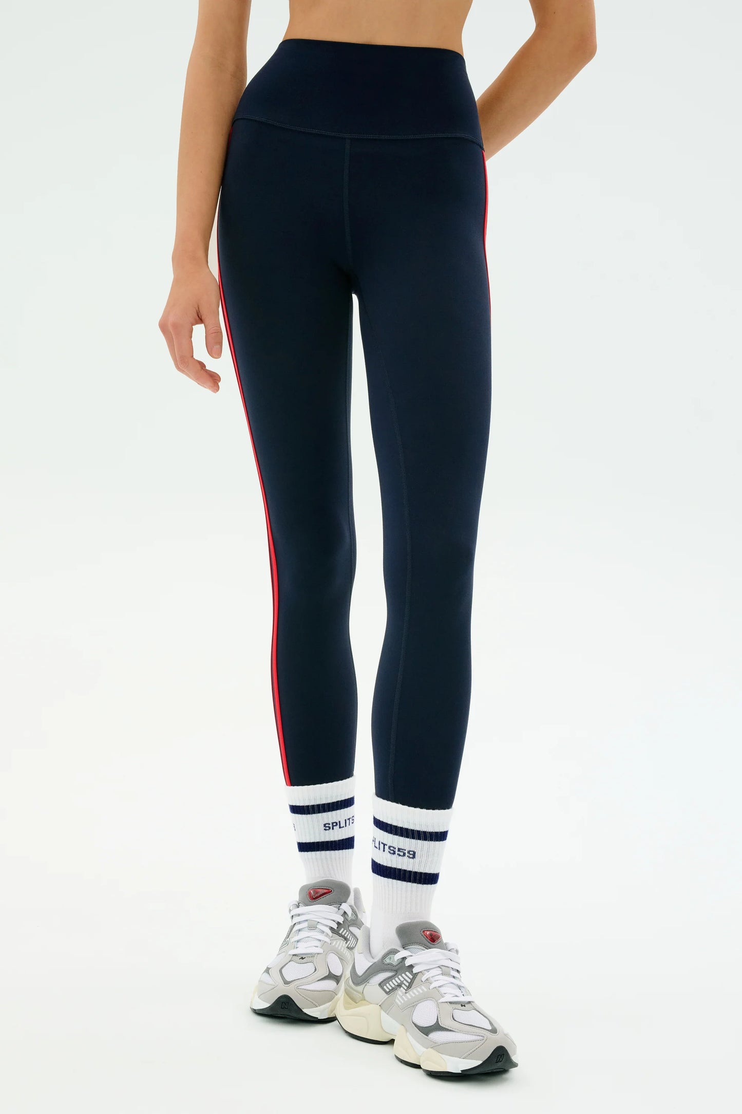 Ella HW Airweight Legging - Indigo/Pirared