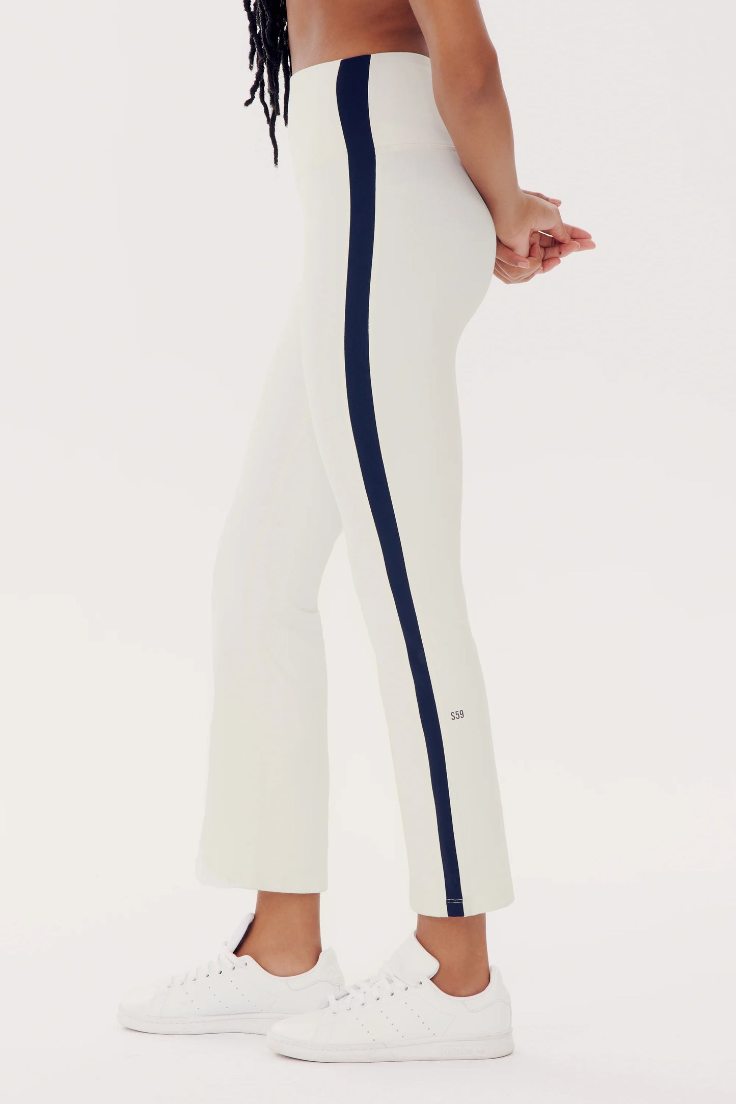 Raquel HW Crop - White/Indigo