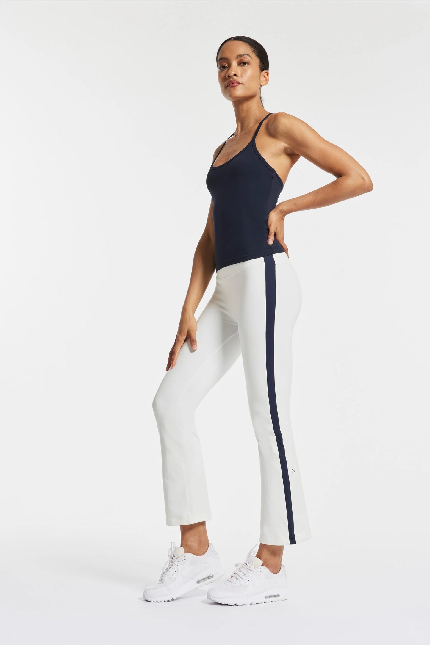 Raquel HW Crop - White/Indigo