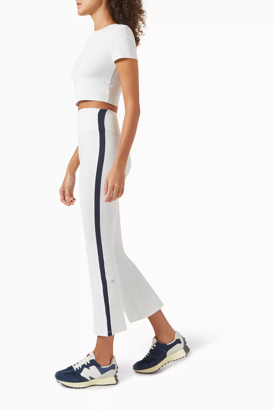 Raquel HW Crop - White/Indigo