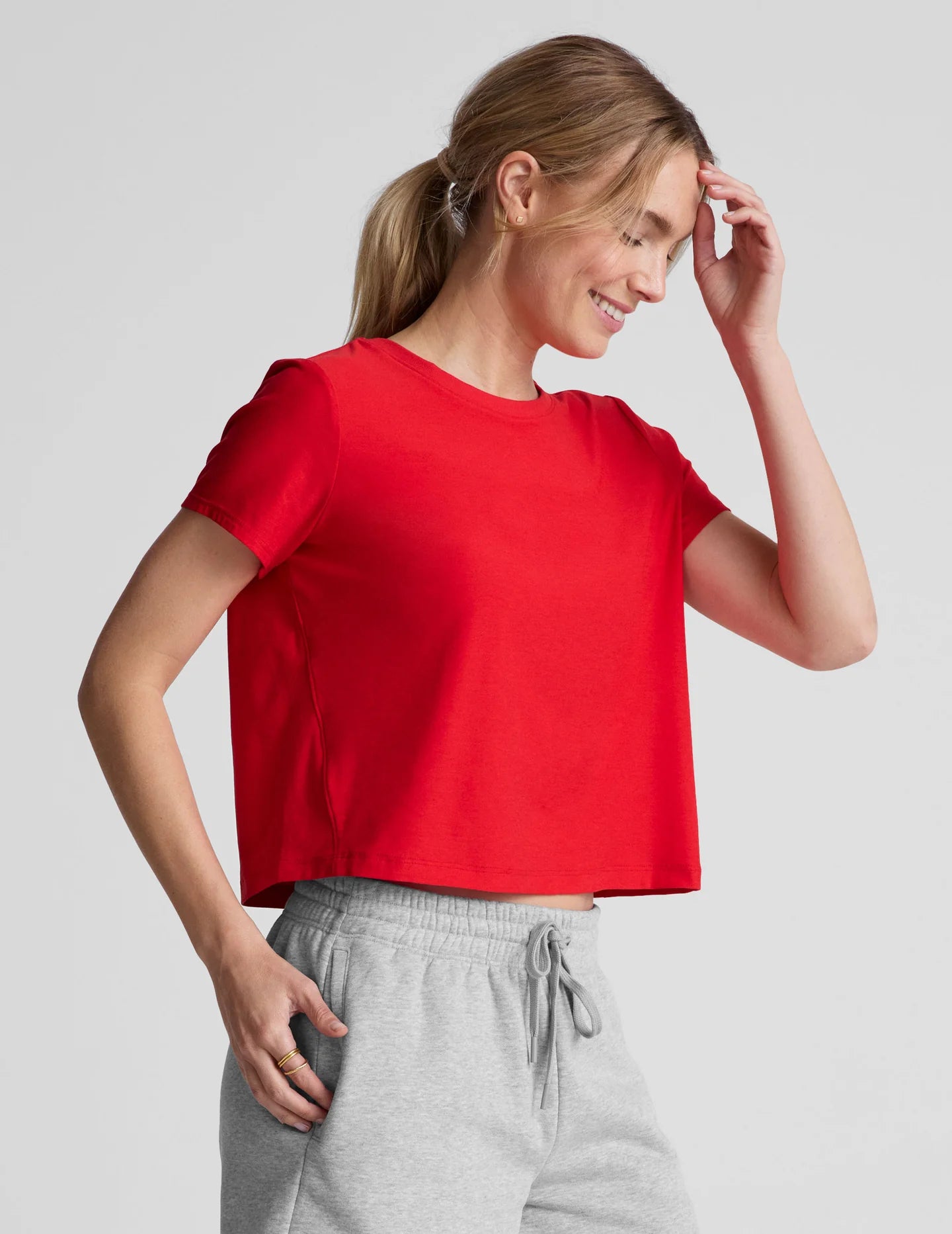 Supreme Cropped Tee - Candy Apple Red