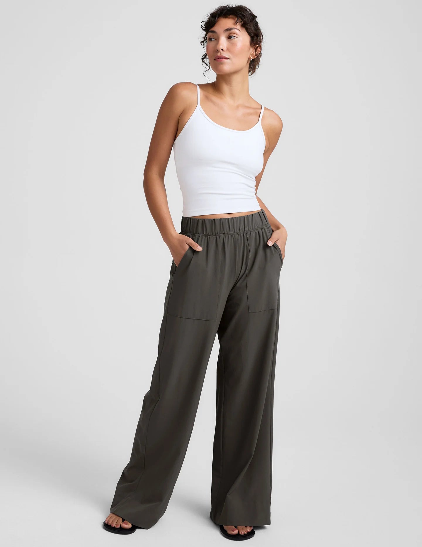 Wide Leg Pant - Graphite
