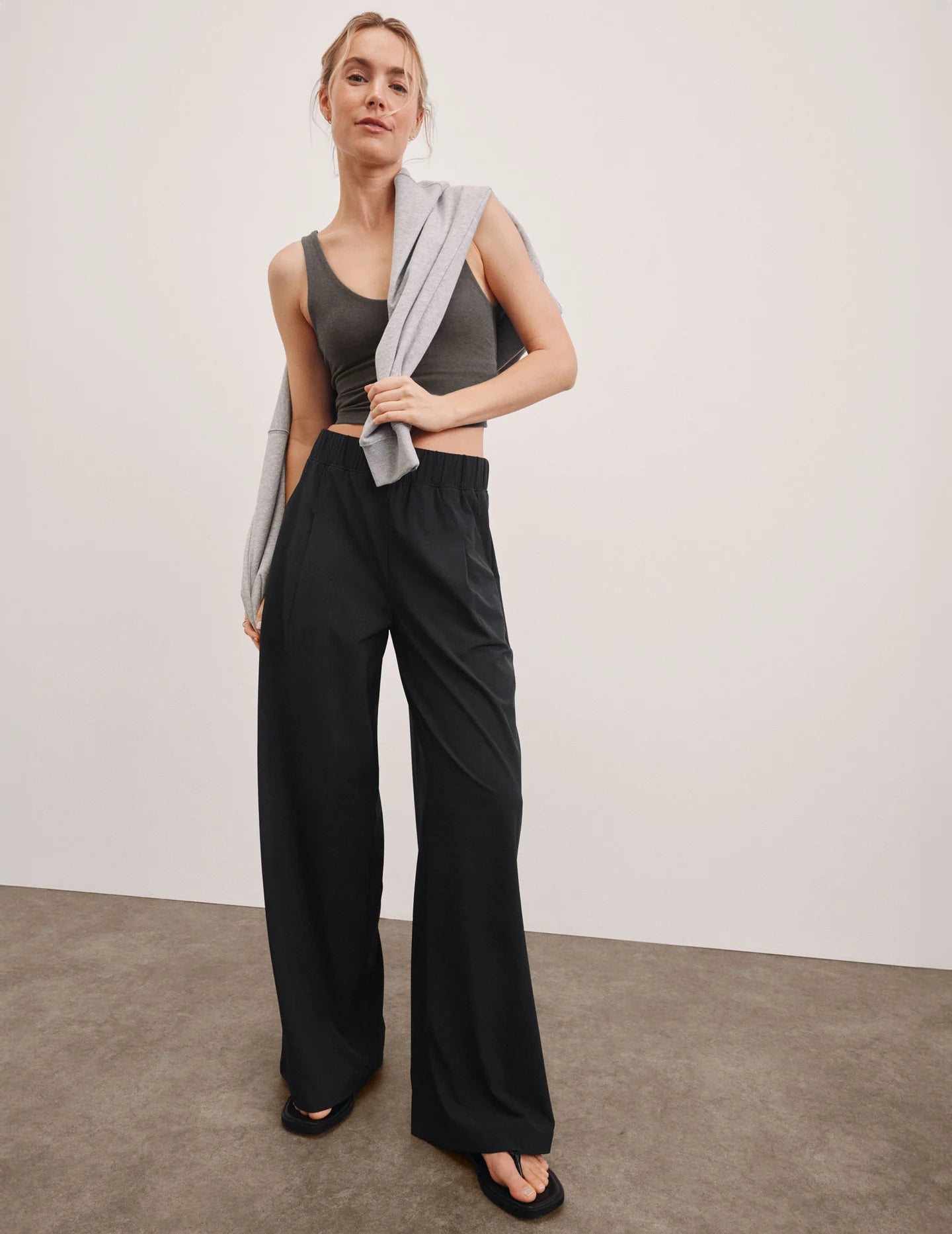 Easy Wide Leg Pant - True Black