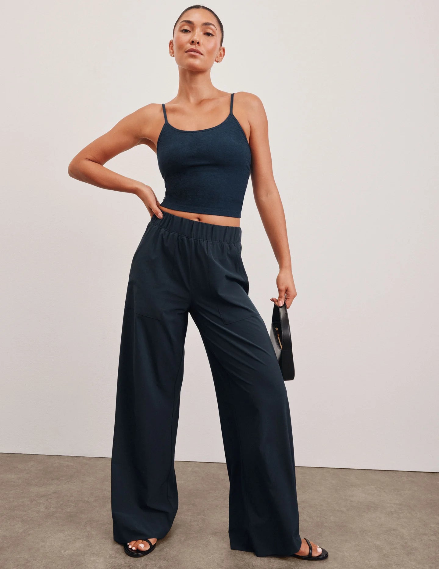 Easy Wide Leg Pant - Navy