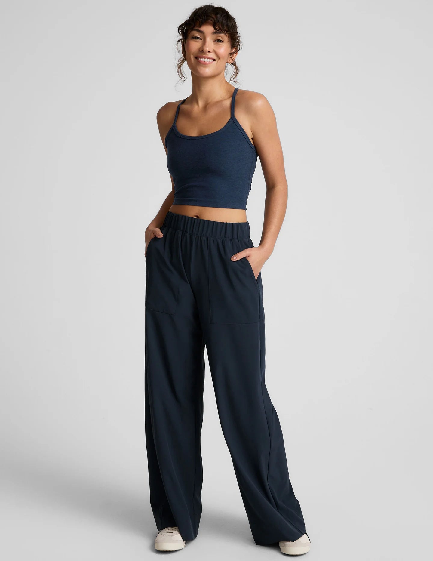 Easy Wide Leg Pant - Navy