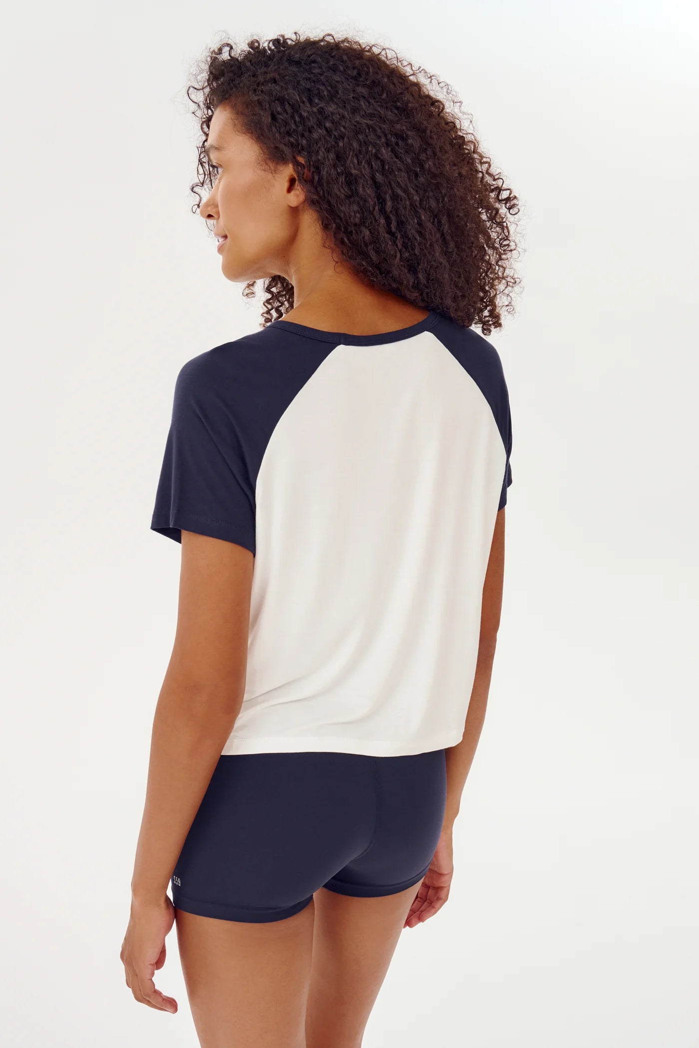 Baseball Jersey Tee White/Indigo