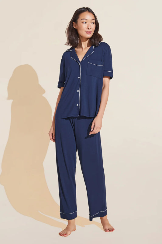 Gisele Short Slv/Pant PJ Set - Navy
