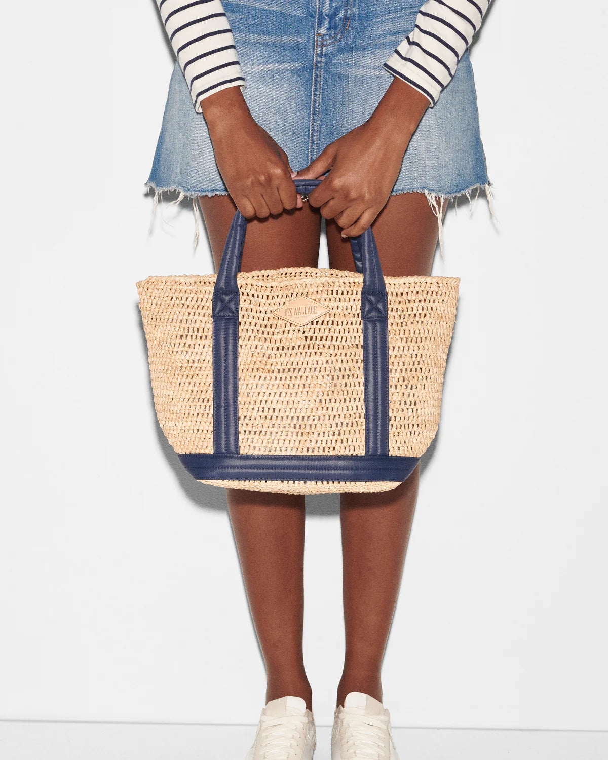 Raffia Tote S - Navy