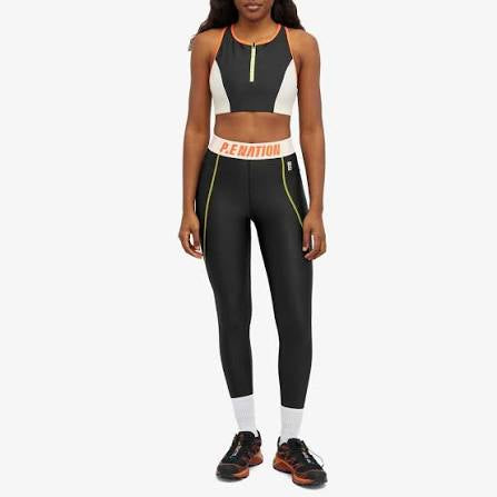 Hudson Legging - Black/Cantaloupe