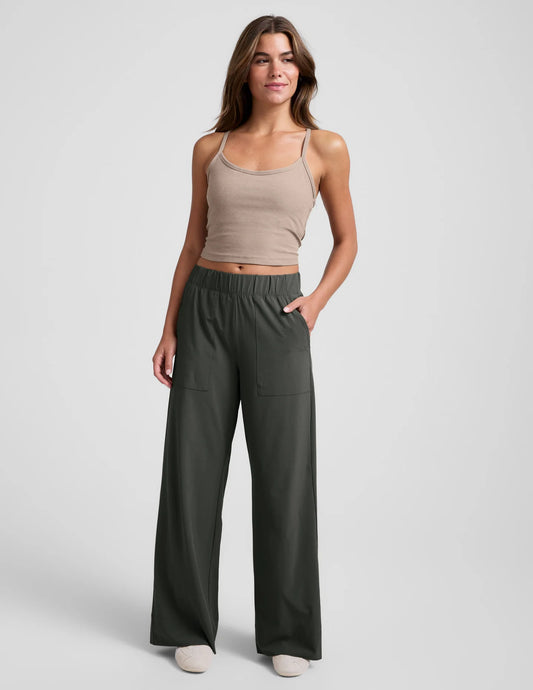 Easy Wide Leg Pant - Slate Green