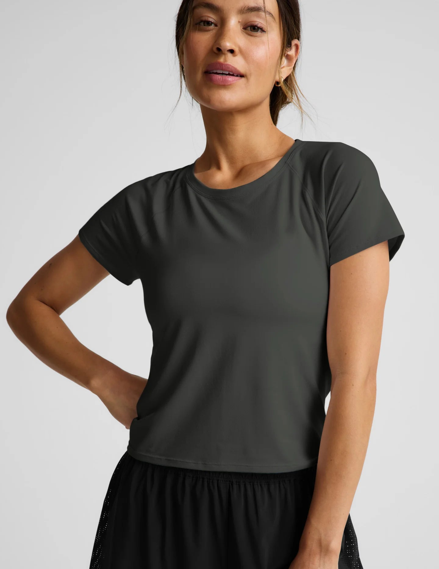 Breezeweight Active Short Slv Tee - Slate Green