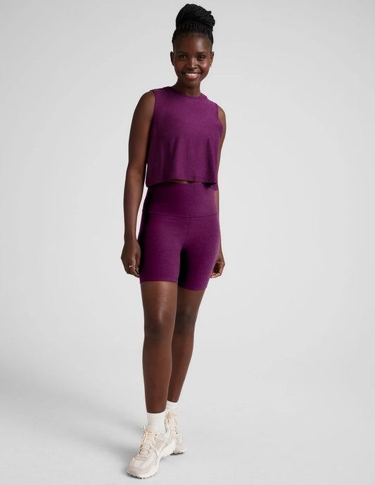 Minimal Cropped Tank - Aubergine Beet