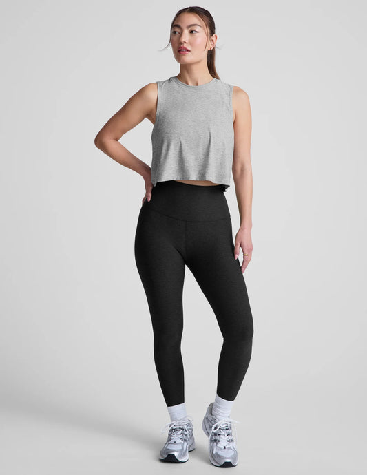 Minimal Cropped Tank - Silver Mist