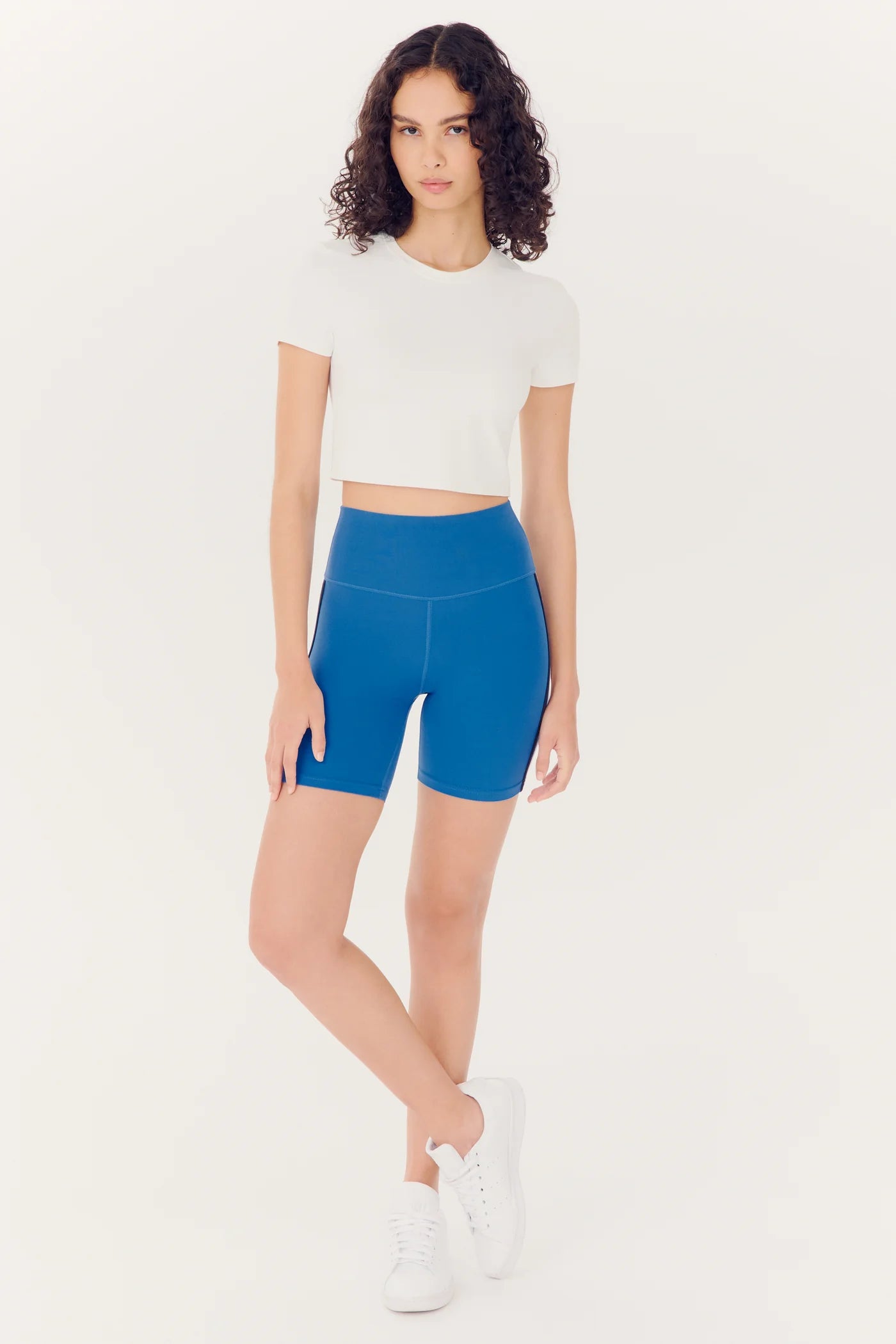 Ella HW Biker Short - Stone Blue/Indigo