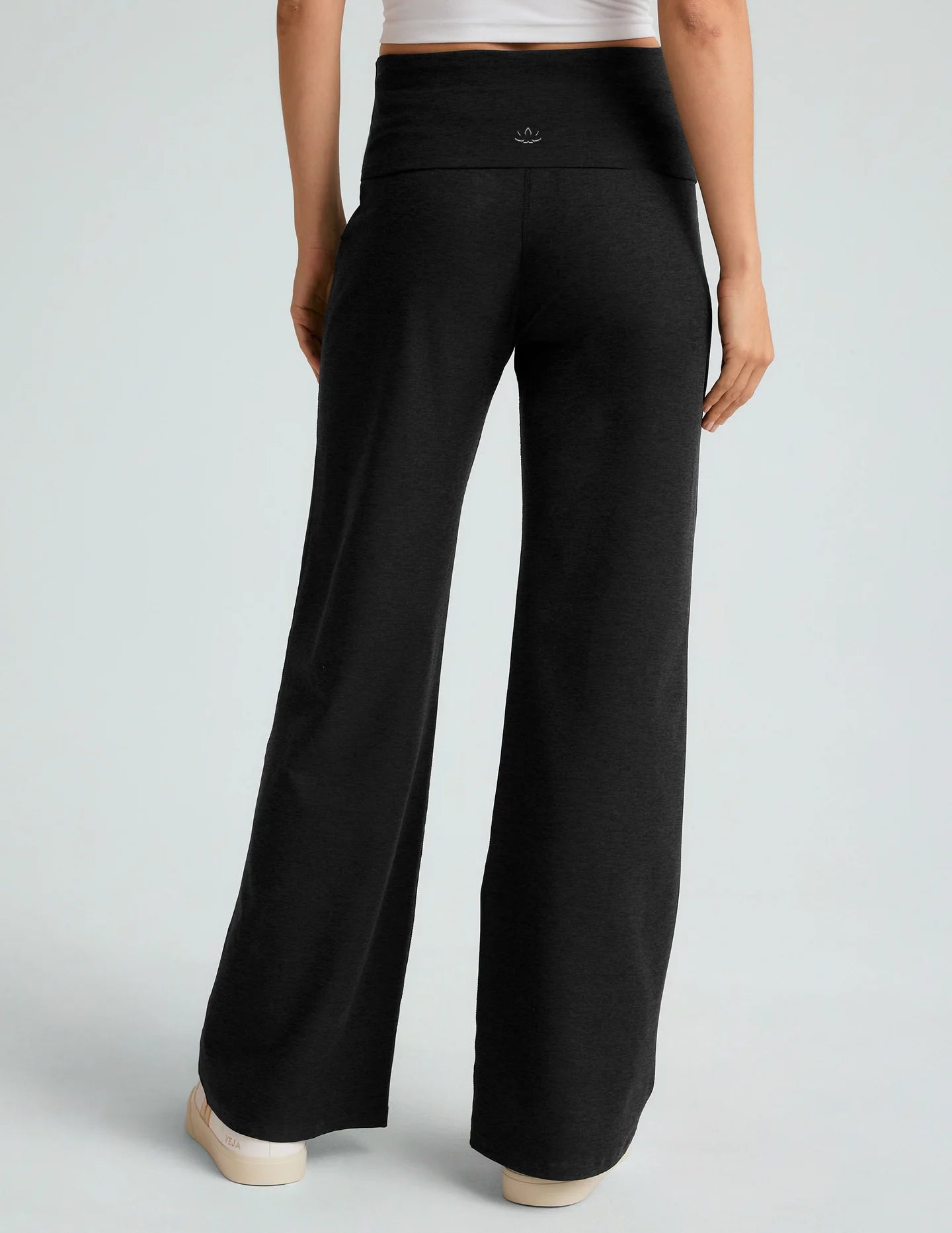 Foldover Wide Leg Pant - Darkest Night