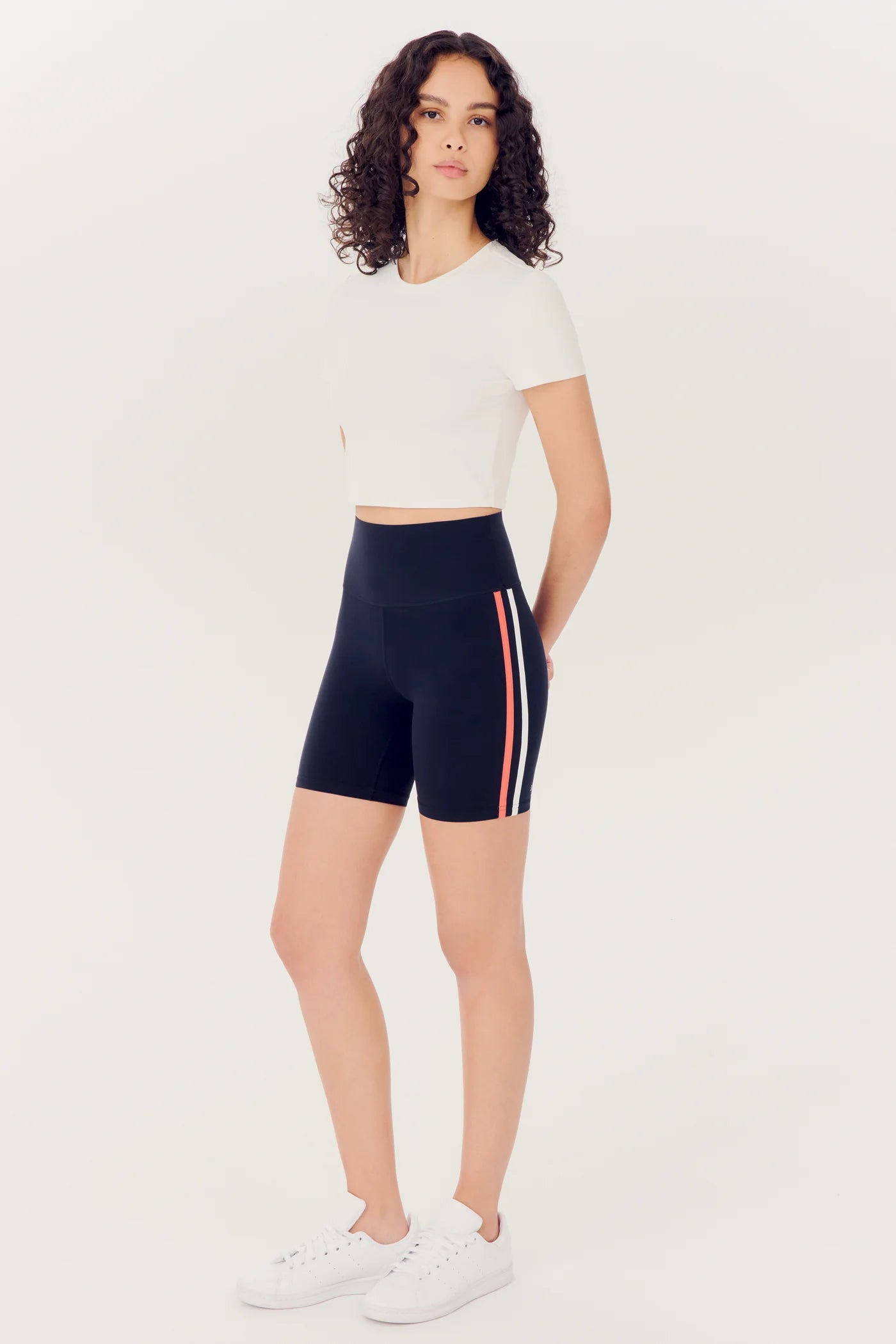 Ella HW Biker Short - Indigo/Melon