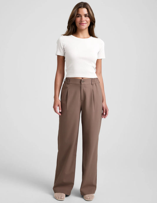 Status Wide Leg Trouser - Khaki