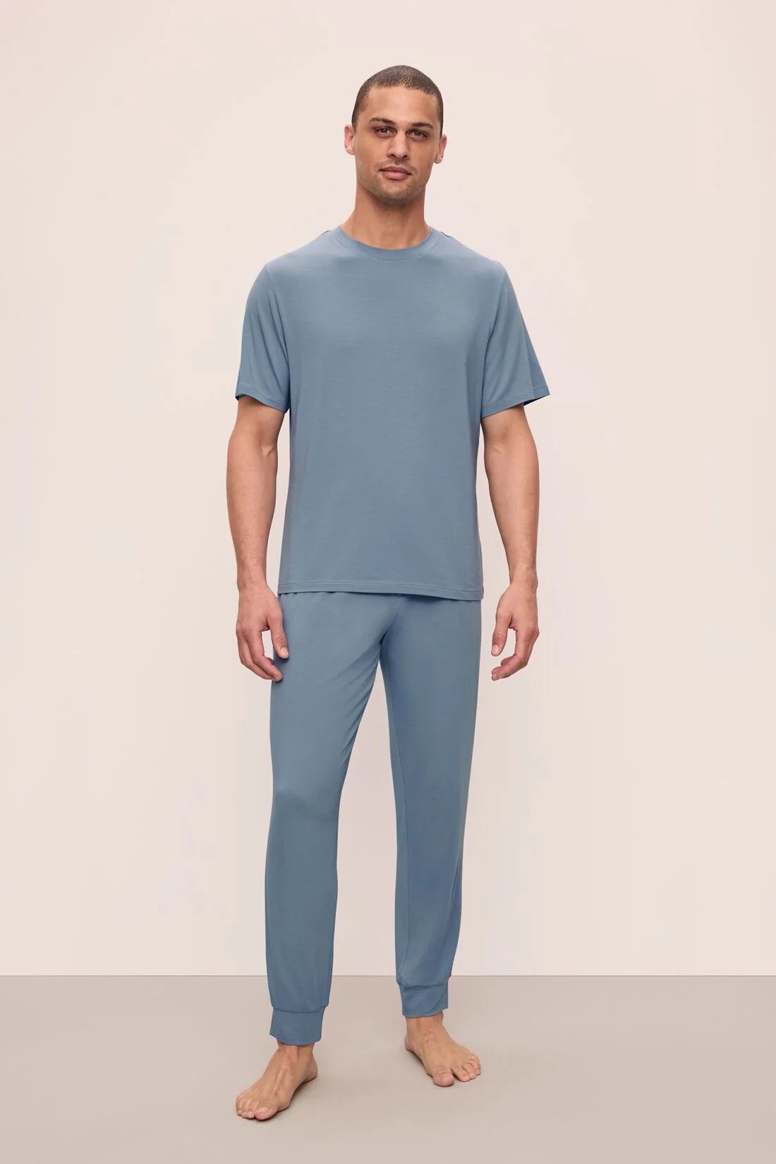 Henry Short Slv/Pant PJ Set - Faded Denim