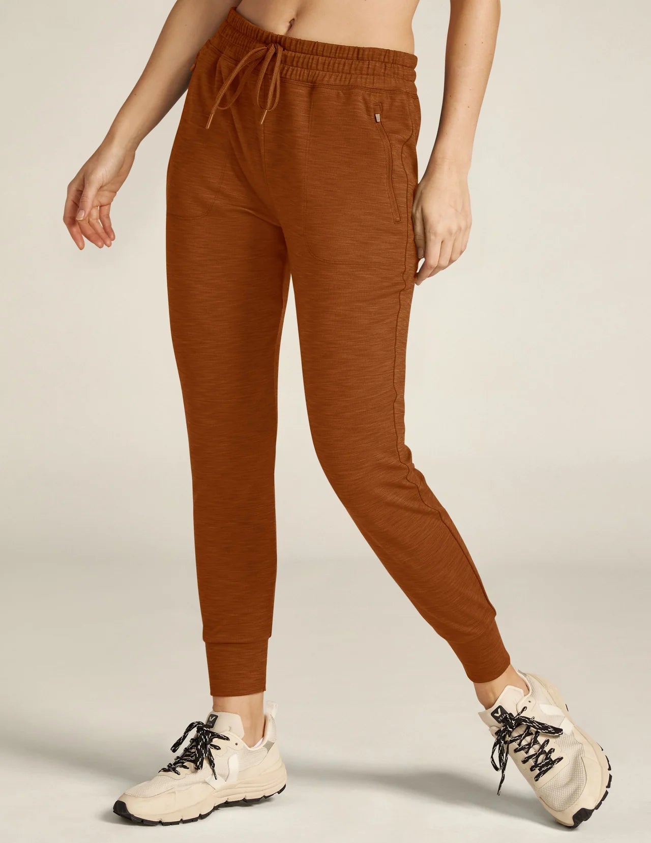 Rib Take a Hike Pullover/Jogger Set - Clove Brown