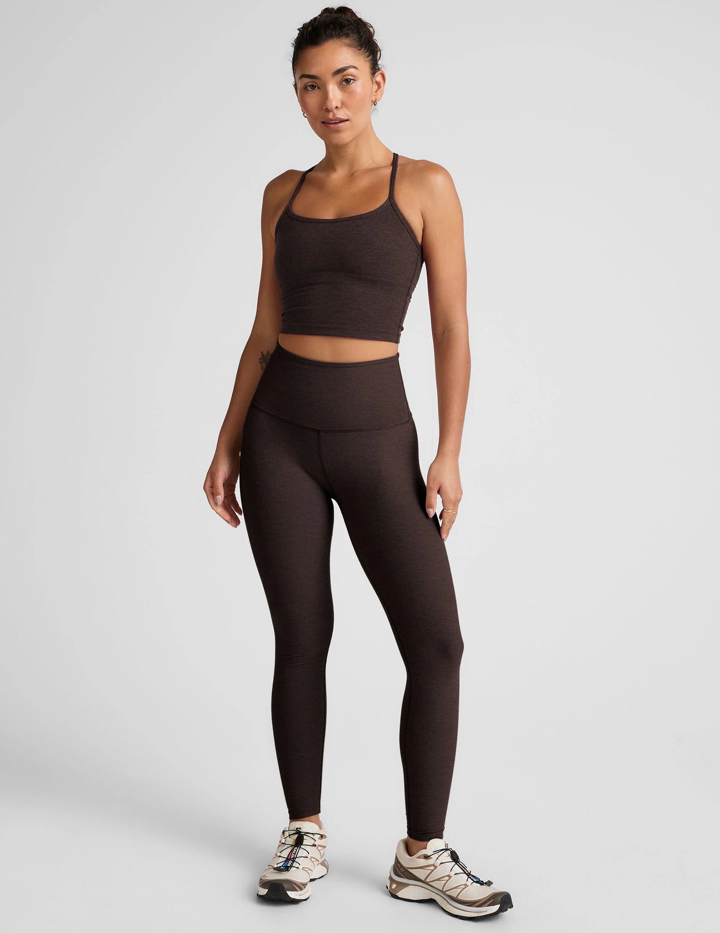 Slim Racerback Cropped Tank - Dark Chocolate