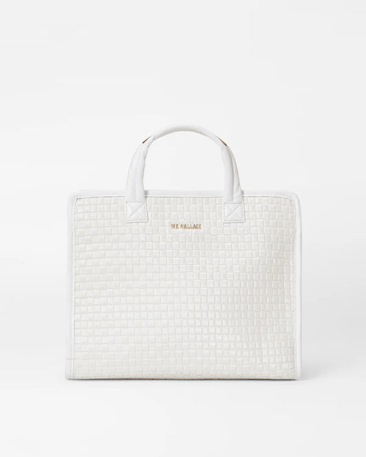 Woven Metro Tote M - Pearl