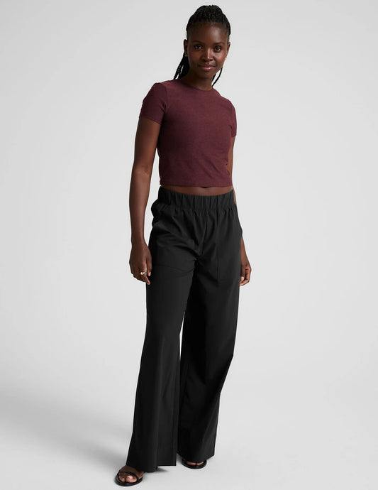 Featherweight Cropped Tee- Midnight Burgundy