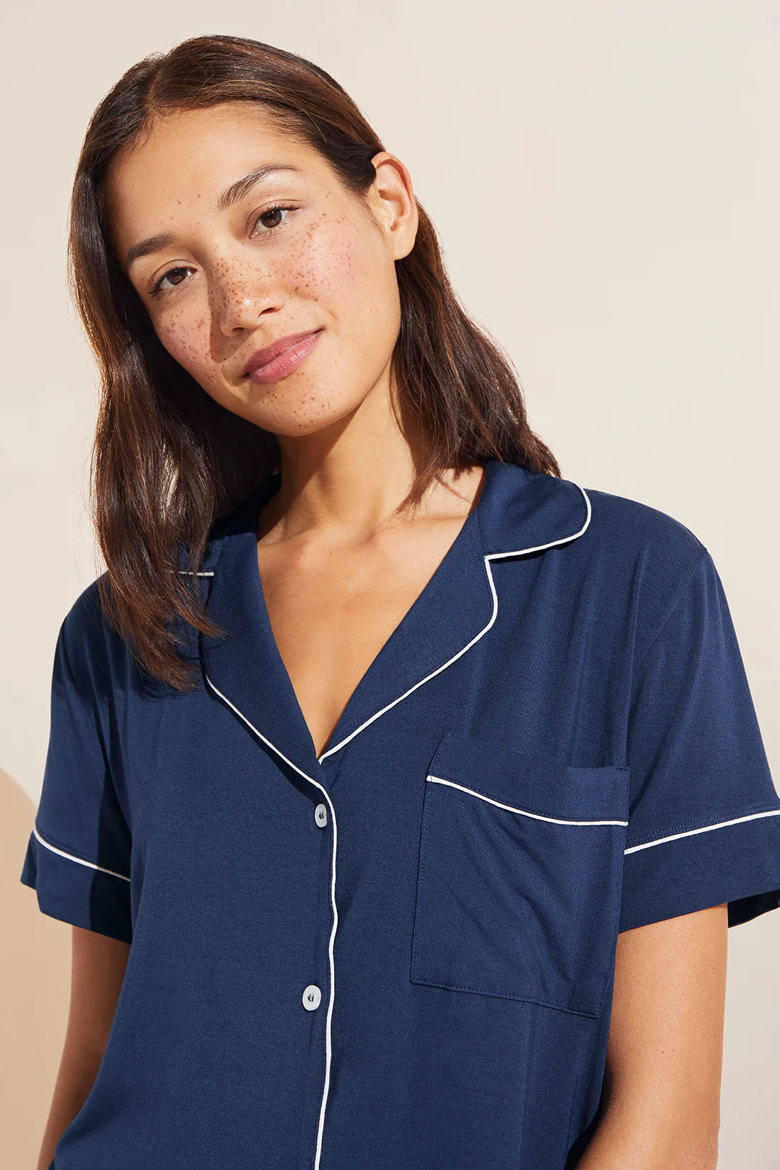 Gisele Relaxed Short PJ Set - Navy